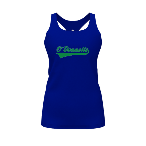 [CUS-DFW-RCBK-PER-RYL-FYS-LOGO2] Decker Racerback Tank Top (Female Youth S, Royal, Logo 2)