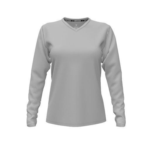 [FTLVCFGY-FYXS] Decker Comfort T-Shirt (Female Youth XS, Gray, V Neck, None, Long Sleeve)