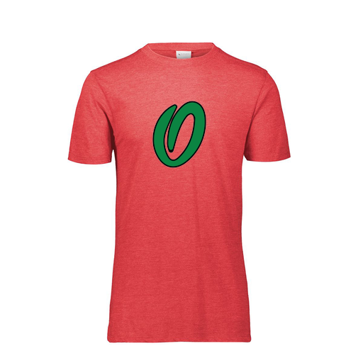 [FTSCUBRD-YS-LOGO1] Decker Youth Tri-Blend T-Shirt - Short Sleeve (Youth S, Red, Logo 1)