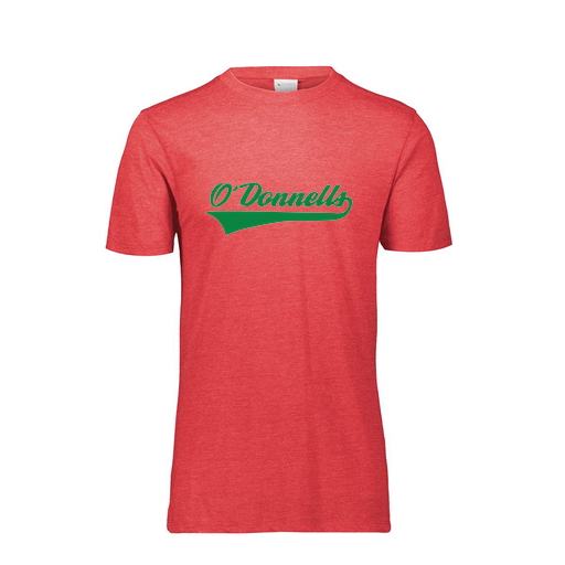 [FTSCUBRD-YS-LOGO2] Decker Youth Tri-Blend T-Shirt - Short Sleeve (Youth S, Red, Logo 2)