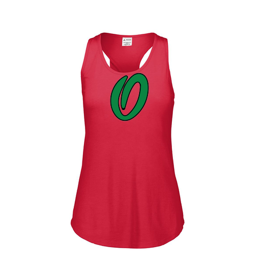 [FT0TUBRD-FAS-LOGO1] Ladies Tri Blend Tank Top (Female Adult S, Red, Logo 1)