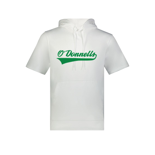 [6871.005.S-LOGO2] Men's Dri Fit Short Sleeve Hoodie (Adult S, White, Logo 2)