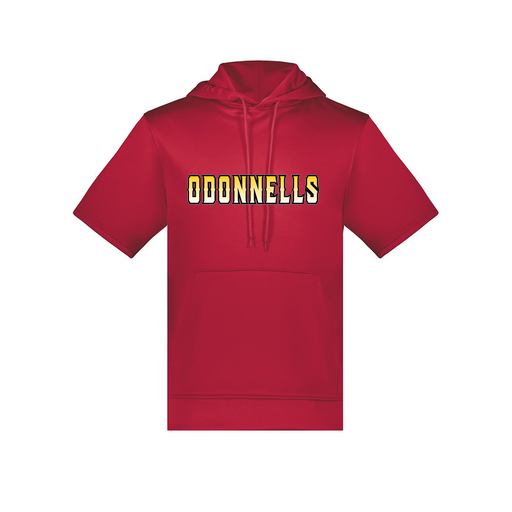 [6871.083.S-LOGO3] Men's Dri Fit Short Sleeve Hoodie (Adult S, Red, Logo 3)