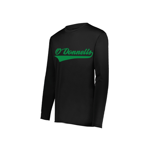 [222822.080.XS-LOGO2] Men's LS Smooth Sport Shirt (Adult XS, Black, Logo 2)