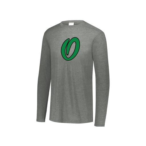 [FTLCUBGY-YS-LOGO1] Decker Youth Tri-Blend T-Shirt - Long Sleeve (Youth S, Gray, Logo 1)