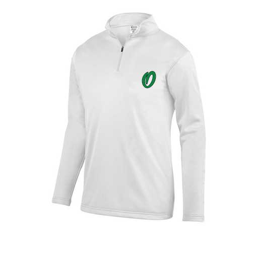 [FOLQFFWH-YS-LOGO1] Decker Youth FlexFleece 1/4 Zip (Youth S, White, Logo 1)